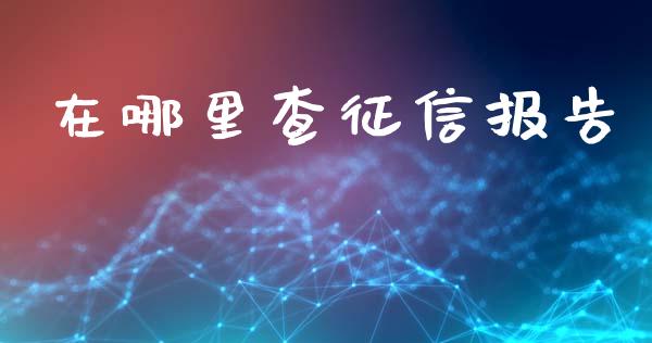 在哪里查征信报告_https://wap.letulww.com_投资管理_第1张