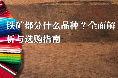 铁矿都分什么品种?全面解析与选购指南_投资策略_第1张_外汇交易_投资策略_融资租赁_投资管理 铁矿都分什么品种?全面解析与选购指南_https://wap.letulww.com_投资策略_第1张