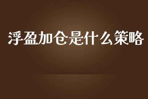 浮盈加仓是什么策略_https://wap.letulww.com_投资管理_第1张