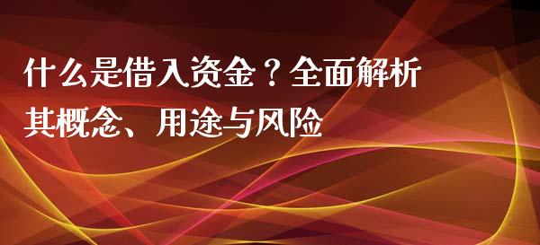什么是借入资金?全面解析其概念、用途与风险_融资租赁_第1张_外汇交易_投资策略_融资租赁_投资管理 什么是借入资金?全面解析其概念、用途与风险_https://wap.letulww.com_融资租赁_第1张