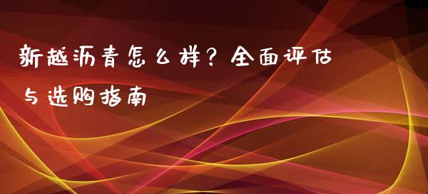新越沥青怎么样？全面评估与选购指南_https://wap.letulww.com_投资策略_第1张