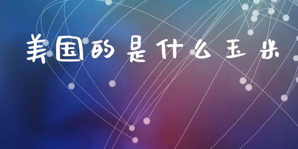 美国的是什么玉米_https://wap.letulww.com_投资管理_第1张