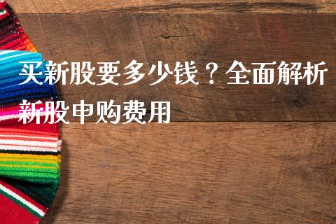 买新股要多少钱？全面解析新股申购费用_https://wap.letulww.com_融资租赁_第1张