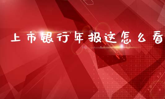 上市银行年报这怎么看_https://wap.letulww.com_投资策略_第1张