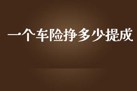 一个车险挣多少提成_https://wap.letulww.com_投资管理_第1张