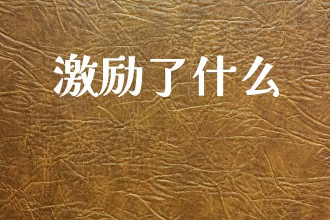 激励了什么_https://wap.letulww.com_投资管理_第1张