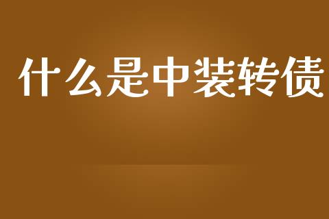 什么是中装转债_https://wap.letulww.com_投资策略_第1张