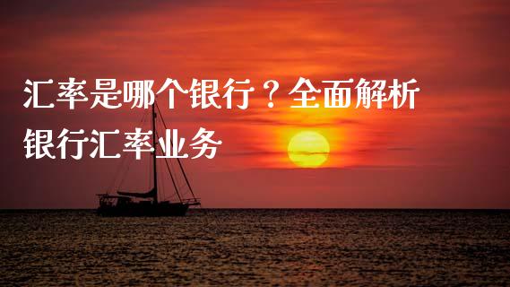 汇率是哪个银行？全面解析银行汇率业务_https://wap.letulww.com_投资策略_第1张