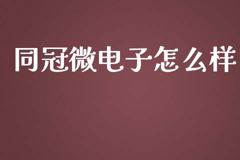 同冠微电子怎么样_https://wap.letulww.com_外汇交易_第1张