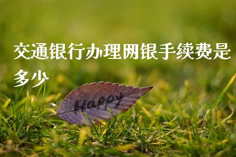 交通银行办理网银手续费是多少_https://wap.letulww.com_投资策略_第1张