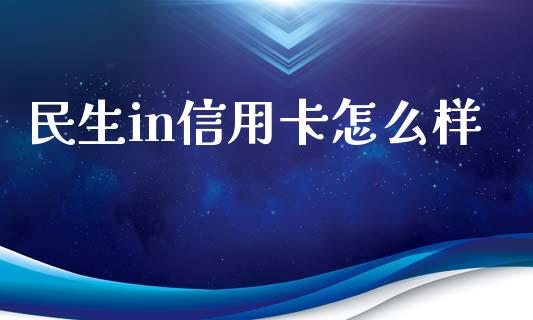 民生in信用卡怎么样_https://wap.letulww.com_外汇交易_第1张