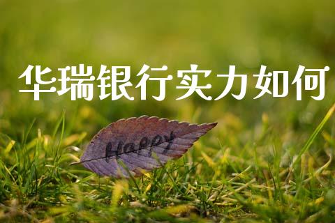 华瑞银行实力如何_https://wap.letulww.com_投资管理_第1张