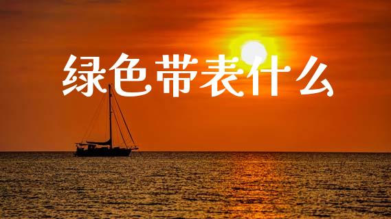 绿色带表什么_https://wap.letulww.com_投资策略_第1张
