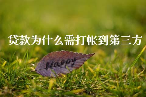 贷款为什么需打帐到第三方_https://wap.letulww.com_投资管理_第1张