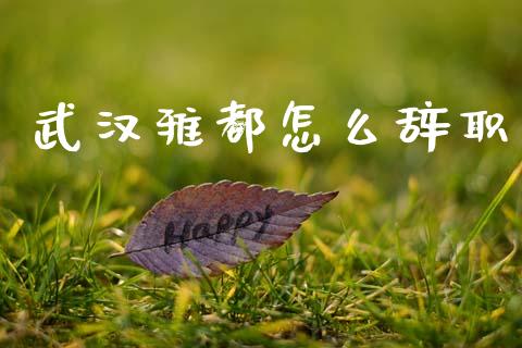 武汉雅都怎么辞职_https://wap.letulww.com_融资租赁_第1张