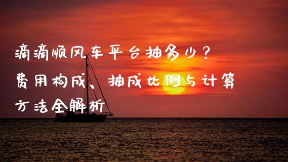 滴滴顺风车平台抽多少？ 费用构成、抽成比例与计算方法全解析_https://wap.letulww.com_投资策略_第1张