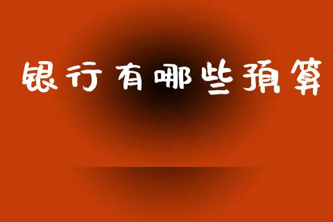 银行有哪些预算_https://wap.letulww.com_外汇交易_第1张