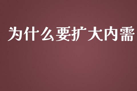 为什么要扩大内需_https://wap.letulww.com_投资管理_第1张