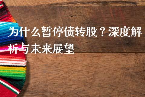 为什么暂停债转股？深度解析与未来展望_https://wap.letulww.com_融资租赁_第1张