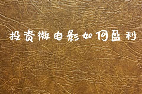 投资微电影如何盈利_https://wap.letulww.com_融资租赁_第1张