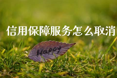 信用保障服务怎么取消_https://wap.letulww.com_外汇交易_第1张