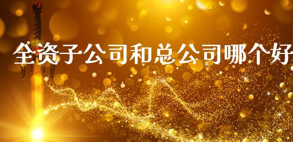 全资子公司和总公司哪个好_https://wap.letulww.com_投资管理_第1张