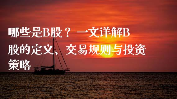 哪些是B股？ 一文详解B股的定义、交易规则与投资策略_https://wap.letulww.com_融资租赁_第1张