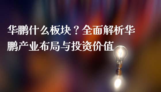 华鹏什么板块？全面解析华鹏产业布局与投资价值_https://wap.letulww.com_投资管理_第1张