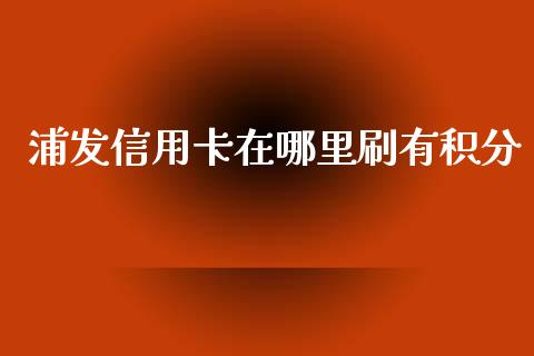 浦发信用卡在哪里刷有积分_https://wap.letulww.com_融资租赁_第1张