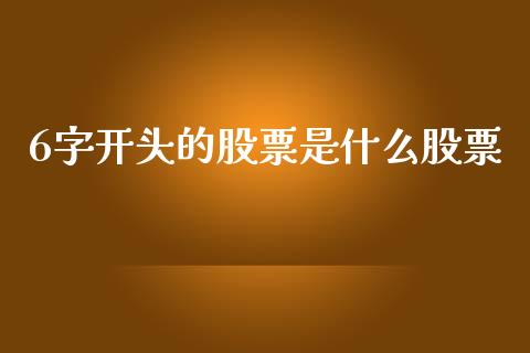 6字开头的股票是什么股票_https://wap.letulww.com_投资管理_第1张