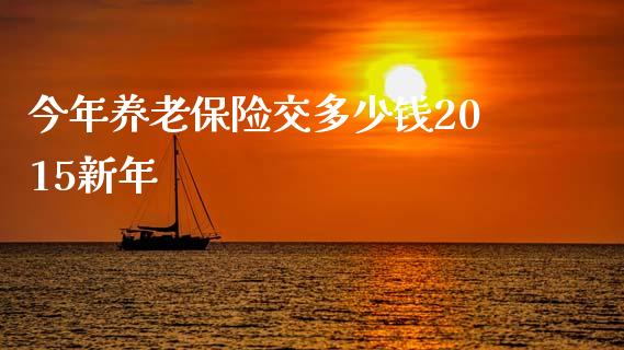 今年养老保险交多少钱2015新年_https://wap.letulww.com_投资管理_第1张