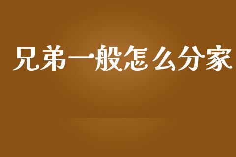 兄弟一般怎么分家_https://wap.letulww.com_融资租赁_第1张