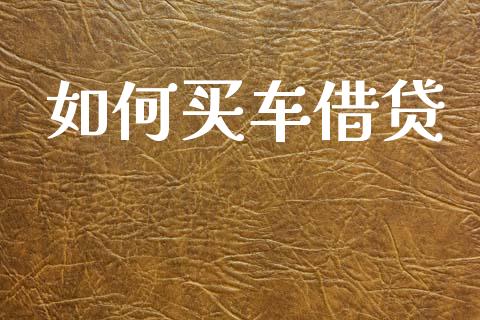 如何买车借贷_https://wap.letulww.com_外汇交易_第1张