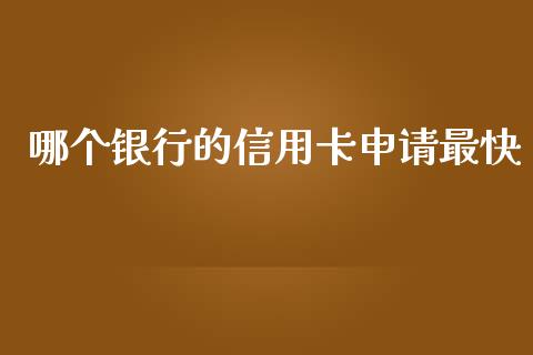 哪个银行的信用卡申请最快_https://wap.letulww.com_融资租赁_第1张