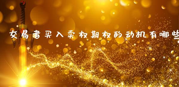 交易者买入卖权期权的动机有哪些_https://wap.letulww.com_融资租赁_第1张