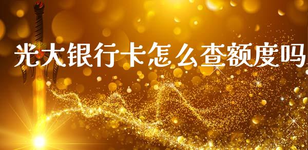 光大银行卡怎么查额度吗_https://wap.letulww.com_外汇交易_第1张
