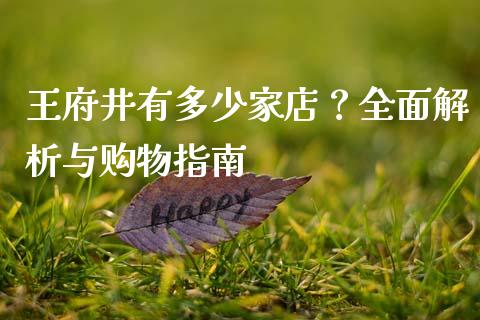 王府井有多少家店？全面解析与购物指南_https://wap.letulww.com_外汇交易_第1张