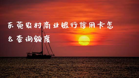 东莞农村商业银行信用卡怎么查询额度_https://wap.letulww.com_外汇交易_第1张