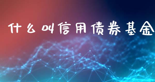 什么叫信用债券基金_https://wap.letulww.com_投资策略_第1张
