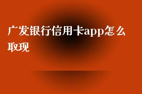 广发银行信用卡app怎么取现_https://wap.letulww.com_投资策略_第1张