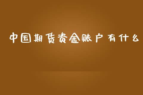 中国期货资金账户有什么_https://wap.letulww.com_融资租赁_第1张