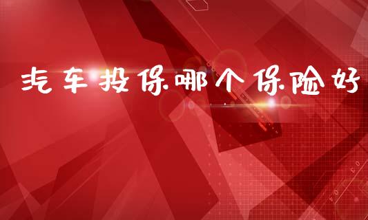 汽车投保哪个保险好_https://wap.letulww.com_投资策略_第1张