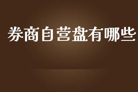 券商自营盘有哪些_https://wap.letulww.com_融资租赁_第1张