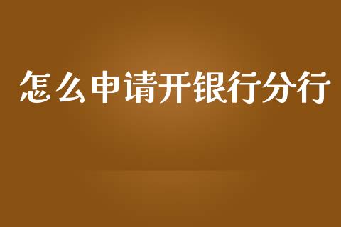怎么申请开银行分行_https://wap.letulww.com_融资租赁_第1张