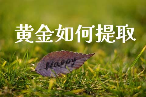 黄金如何提取_https://wap.letulww.com_投资管理_第1张