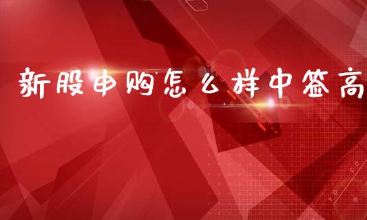 新股申购怎么样中签高_https://wap.letulww.com_外汇交易_第1张