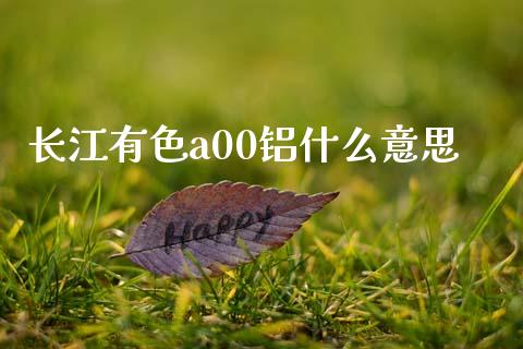 长江有色a00铝什么意思_https://wap.letulww.com_投资管理_第1张