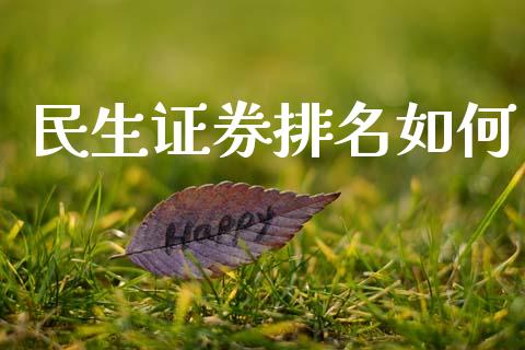 民生证券排名如何_https://wap.letulww.com_投资管理_第1张