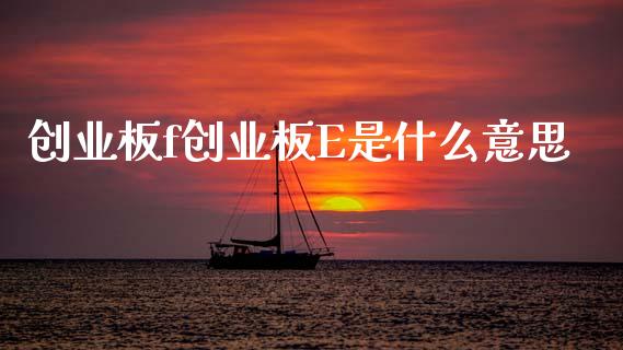 创业板f创业板E是什么意思_https://wap.letulww.com_投资策略_第1张