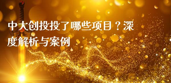 中大创投投了哪些项目？深度解析与案例_https://wap.letulww.com_投资策略_第1张